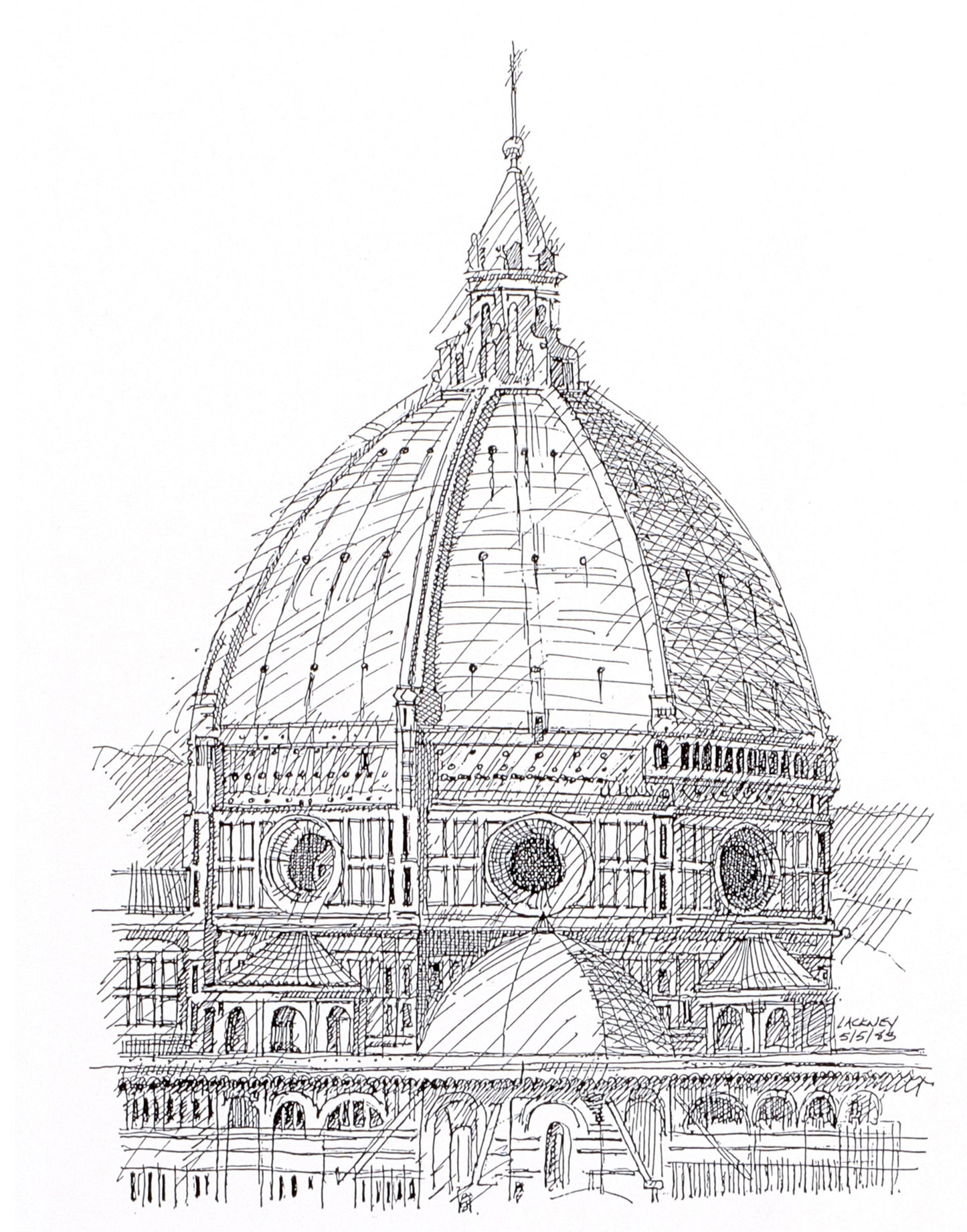 Detail of Florence by Robert R. Lackney