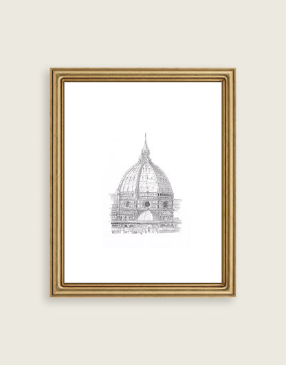 Florence framed in an antique brass frame for styling context