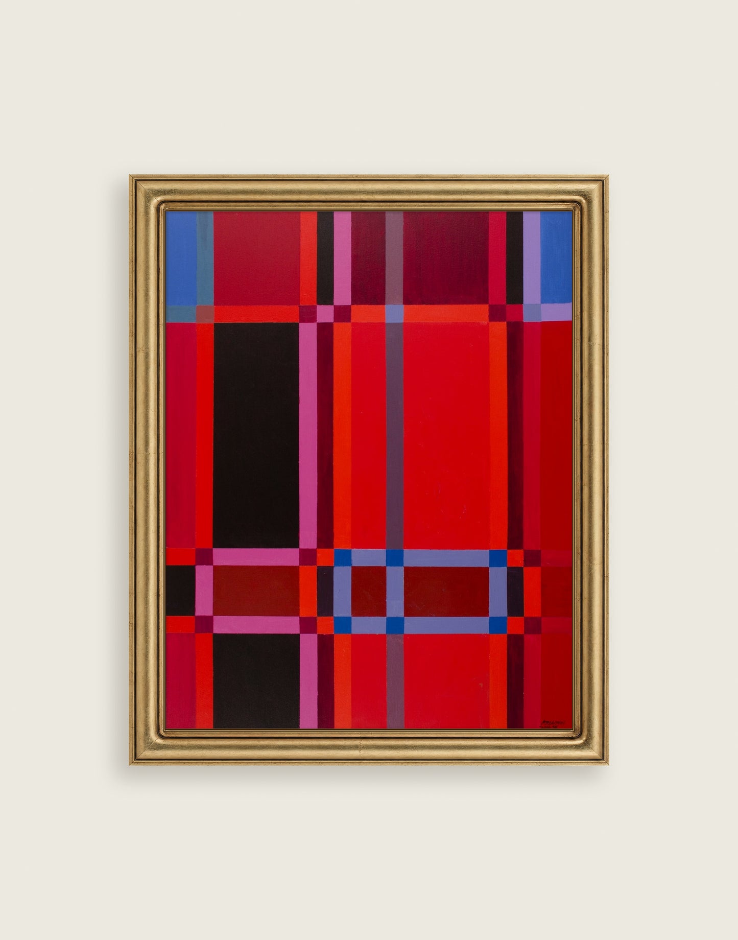 Love Rising Within framed in an antique brass frame for styling context