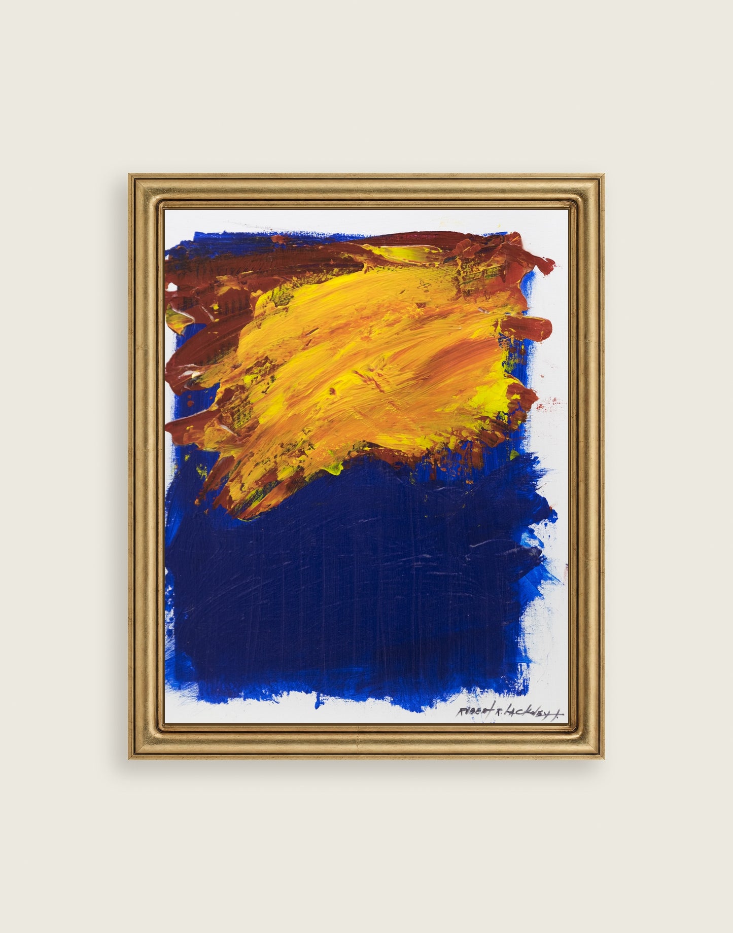 Transformed framed in an antique brass frame for styling context