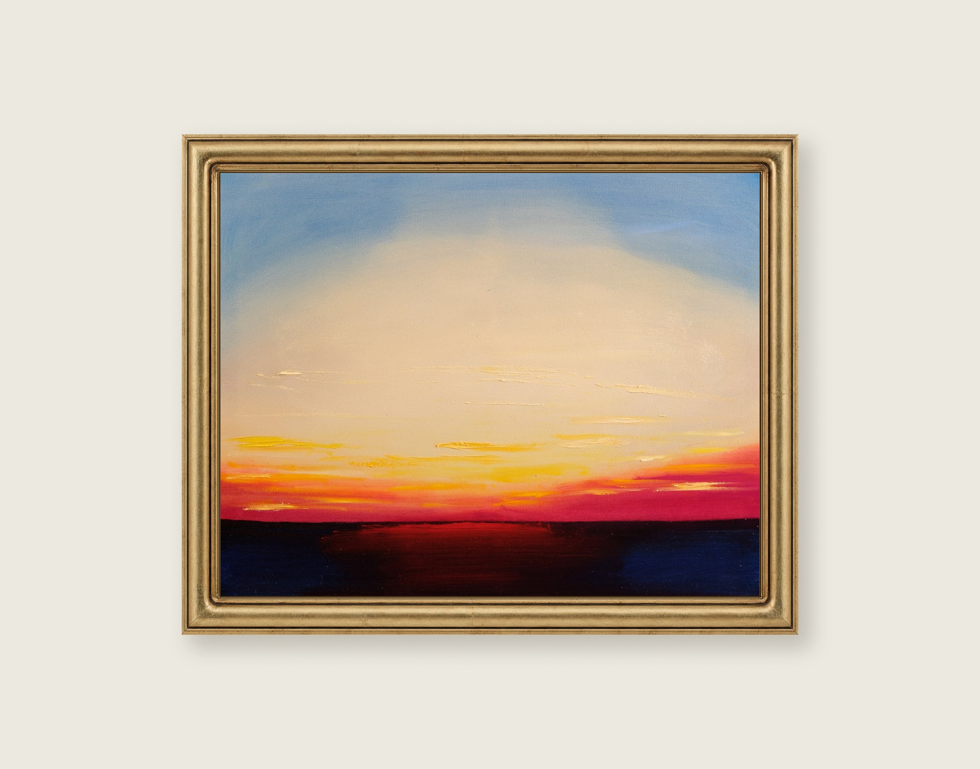 New Heaven framed in an antique brass frame for styling context