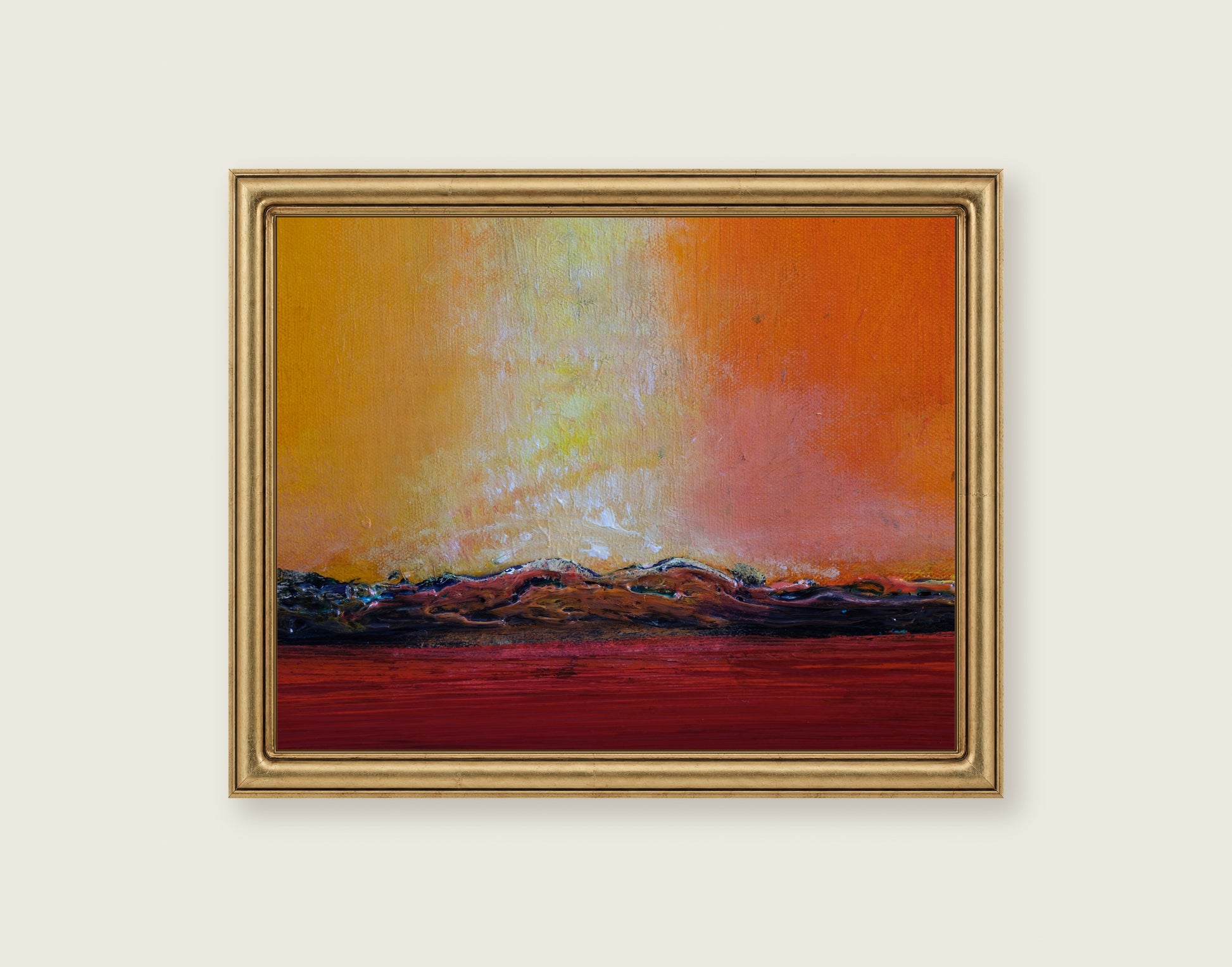 Ascension framed in an antique brass frame for styling context