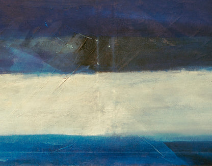 Detail of Somewhere in Space & Time showing blue color values and surface texture