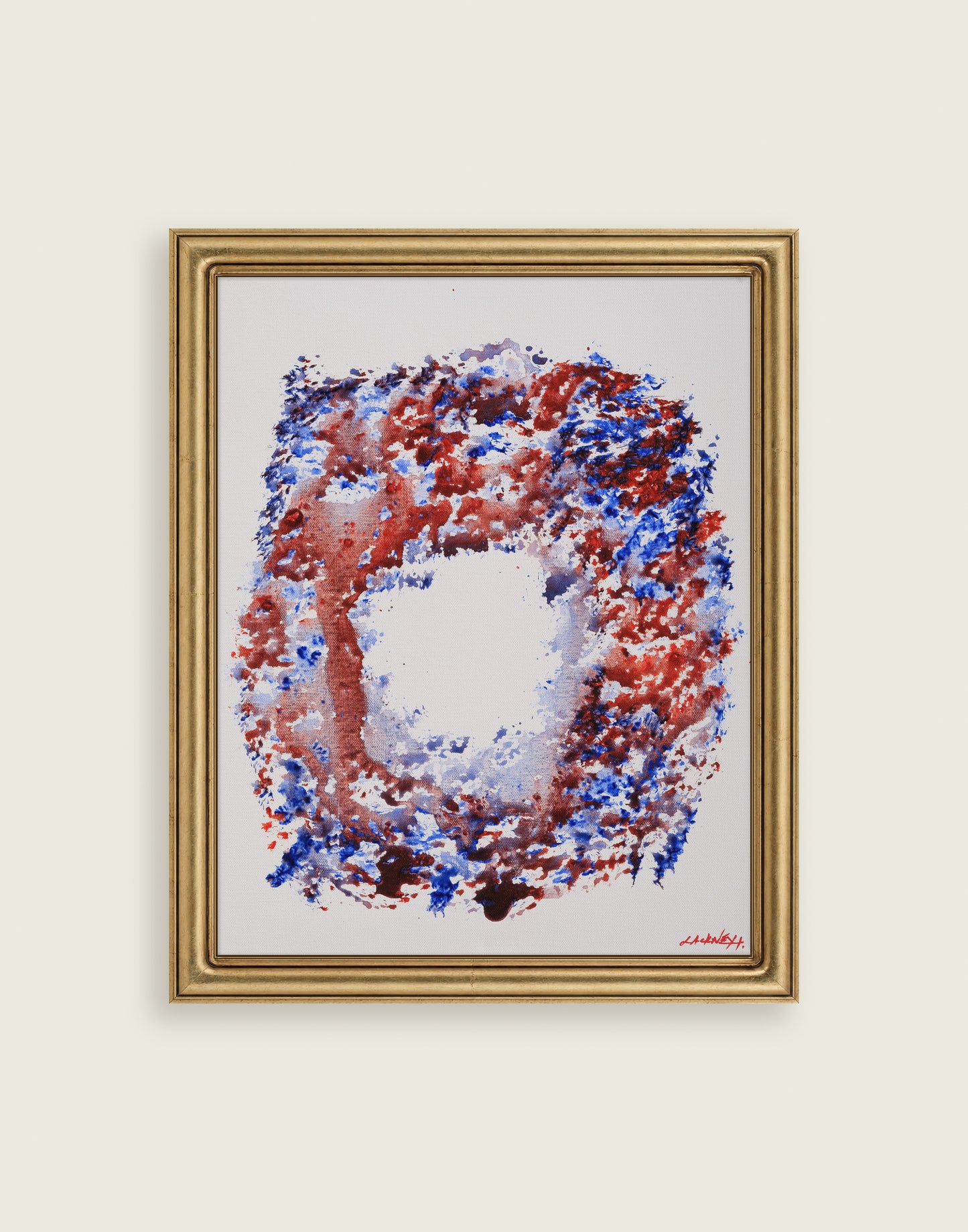 Paint is Painting framed in an antique brass frame for styling context
